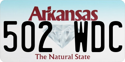 AR license plate 502WDC