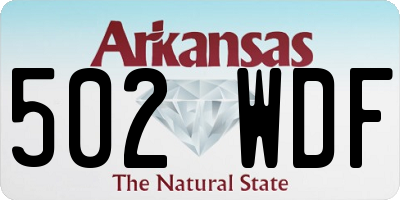 AR license plate 502WDF