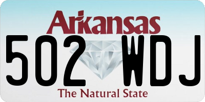 AR license plate 502WDJ