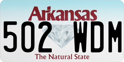 AR license plate 502WDM