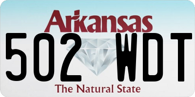 AR license plate 502WDT