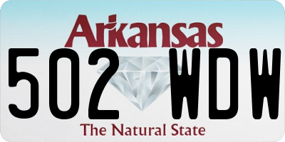 AR license plate 502WDW