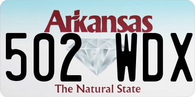 AR license plate 502WDX