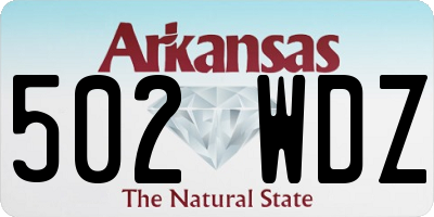 AR license plate 502WDZ