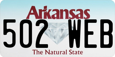 AR license plate 502WEB