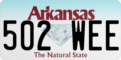 AR license plate 502WEE