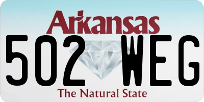 AR license plate 502WEG