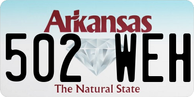 AR license plate 502WEH