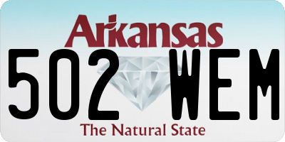 AR license plate 502WEM