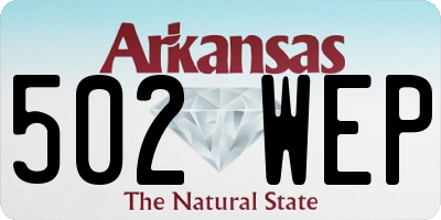 AR license plate 502WEP