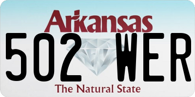 AR license plate 502WER