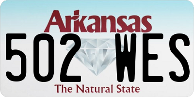 AR license plate 502WES