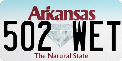 AR license plate 502WET