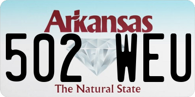 AR license plate 502WEU