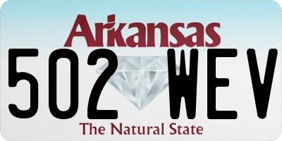 AR license plate 502WEV