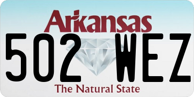 AR license plate 502WEZ