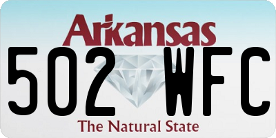 AR license plate 502WFC