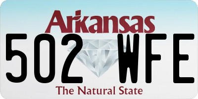 AR license plate 502WFE