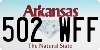 AR license plate 502WFF