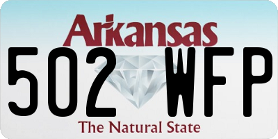 AR license plate 502WFP