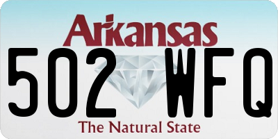 AR license plate 502WFQ