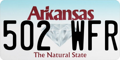 AR license plate 502WFR