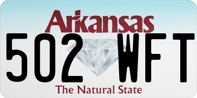 AR license plate 502WFT