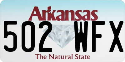 AR license plate 502WFX