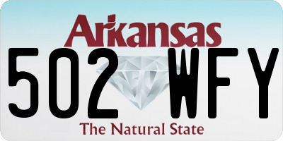 AR license plate 502WFY