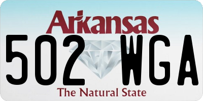AR license plate 502WGA