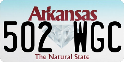 AR license plate 502WGC