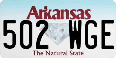 AR license plate 502WGE