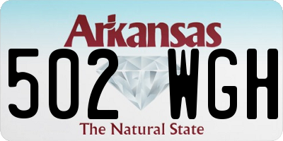 AR license plate 502WGH