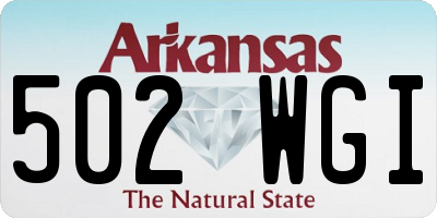 AR license plate 502WGI
