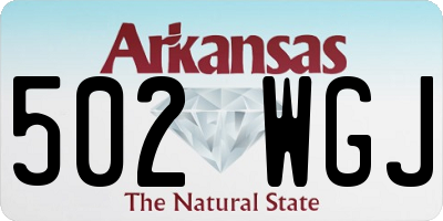 AR license plate 502WGJ