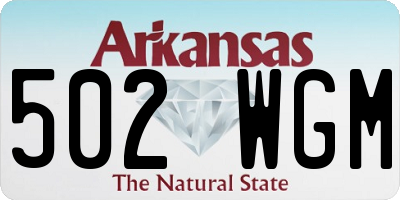 AR license plate 502WGM