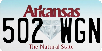 AR license plate 502WGN