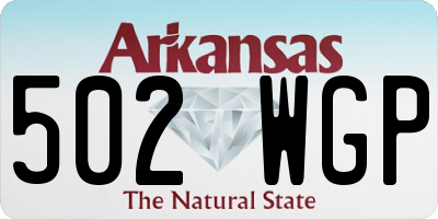 AR license plate 502WGP