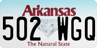 AR license plate 502WGQ