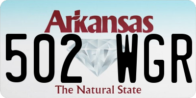 AR license plate 502WGR