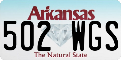 AR license plate 502WGS