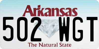 AR license plate 502WGT