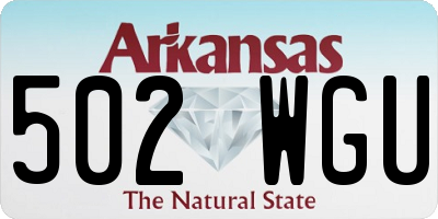 AR license plate 502WGU