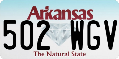 AR license plate 502WGV