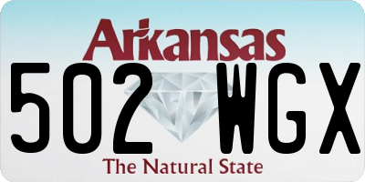 AR license plate 502WGX