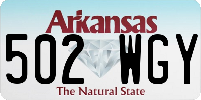 AR license plate 502WGY