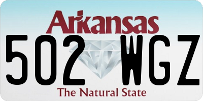 AR license plate 502WGZ