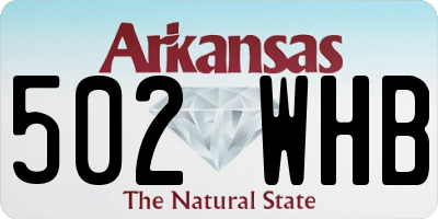 AR license plate 502WHB