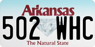 AR license plate 502WHC