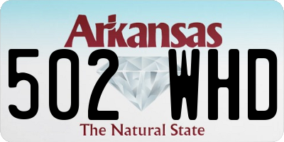AR license plate 502WHD